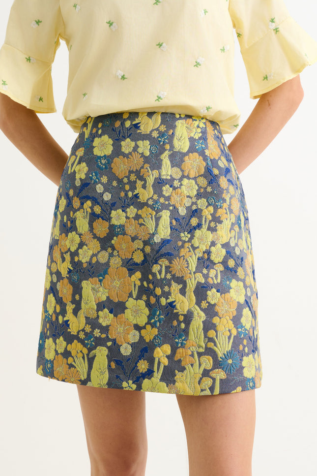 Louche London | Aubin Fairytale Jacquard Mini Skirt
