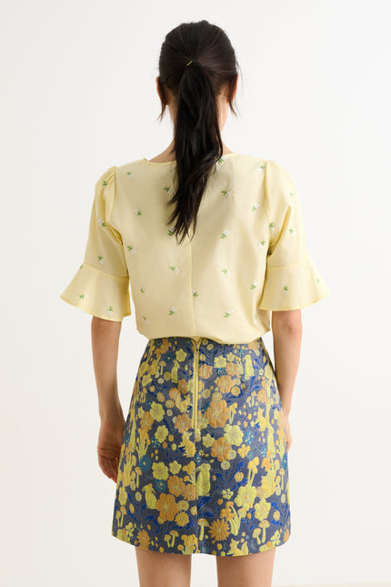 Louche London | Aubin Fairytale Jacquard Mini Skirt
