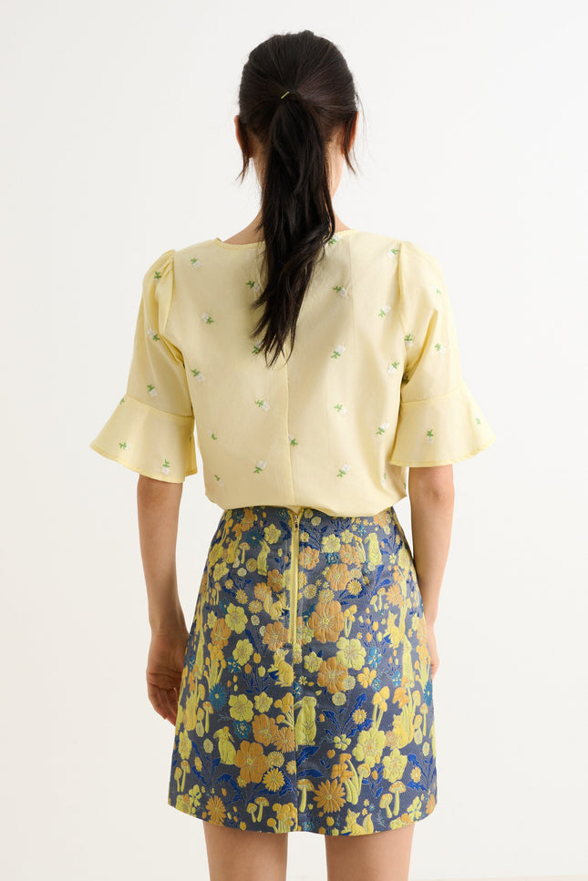 Louche London | Aubin Fairytale Jacquard Mini Skirt