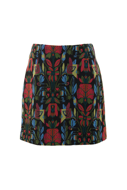 Aubin Folk Jacquard Mini Skirt - Styled
