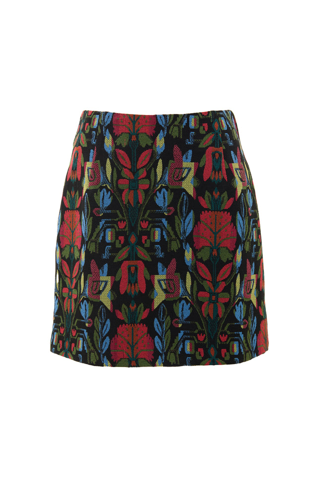 Aubin Folk Jacquard Mini Skirt - Styled