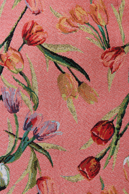 Salut Tulip Jacquard Short Jacket - Pink - Detail 4