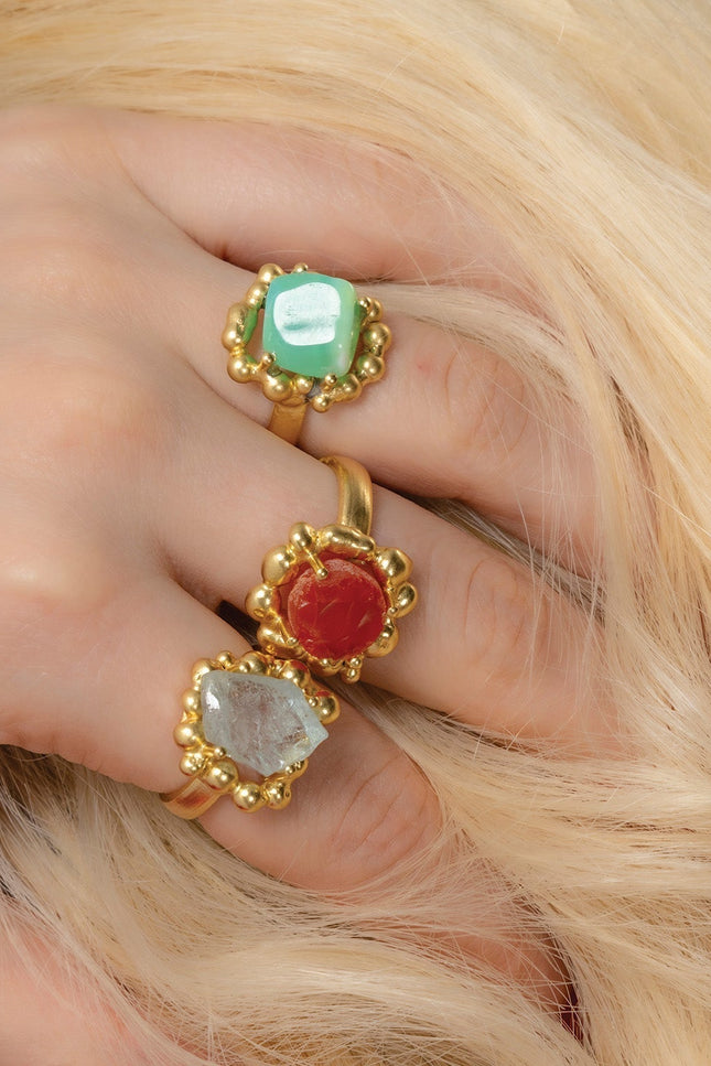 Arvino | Carnelian Mineral Claw Ring
