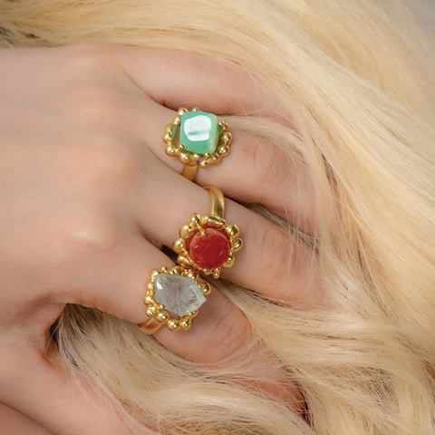 Arvino | Carnelian Mineral Claw Ring