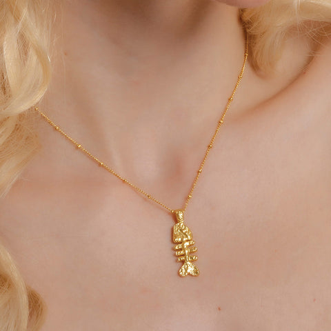 Arvino | Fish Bone Silhouette Pendant necklace