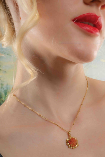 Arvino | Carnelian Mineral Claw Necklace
