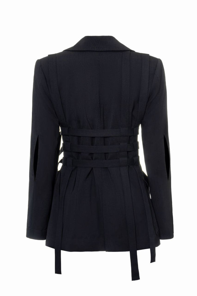 A black wool jacket 