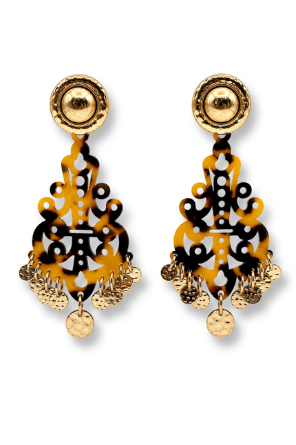 Alice Tortoise Resin Cut Out Earrings