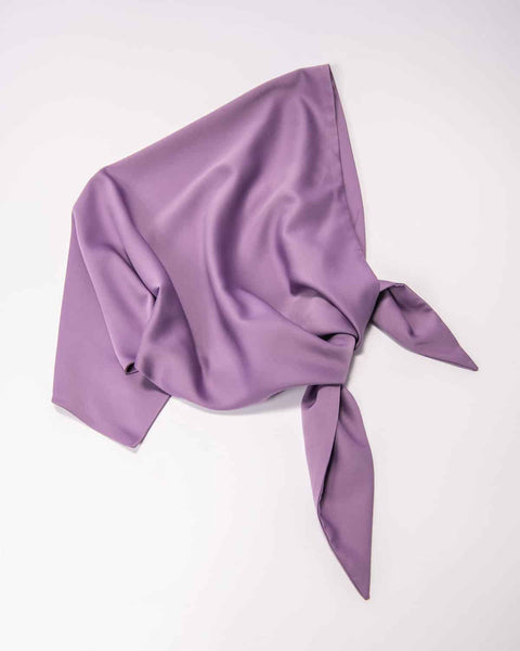 EVÉN I Anna Double-Sided Satin Head Scarf – All Purple