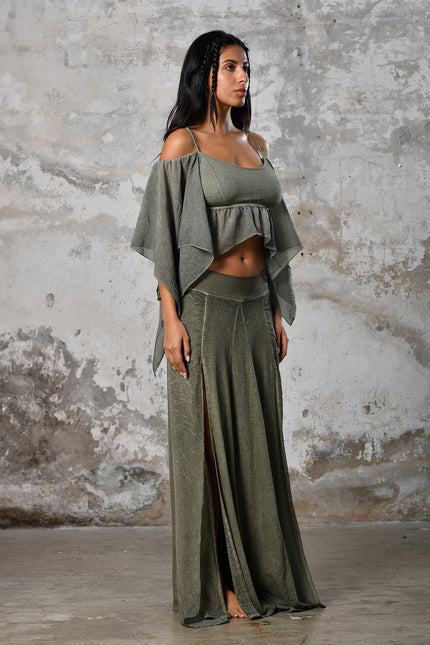 Zhenabia | VENUS Blouse in Khaki Green
