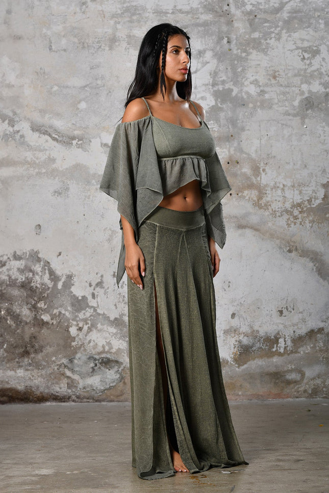 Zhenabia | VENUS Blouse in Khaki Green