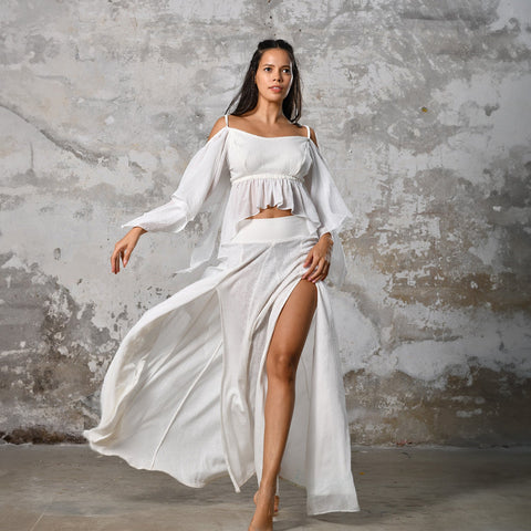 Zhenabia | VENUS Blouse in White