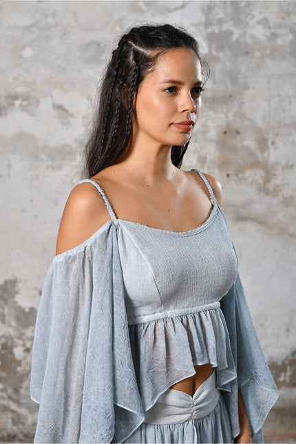 Zhenabia | VENUS Blouse in Baby Blue