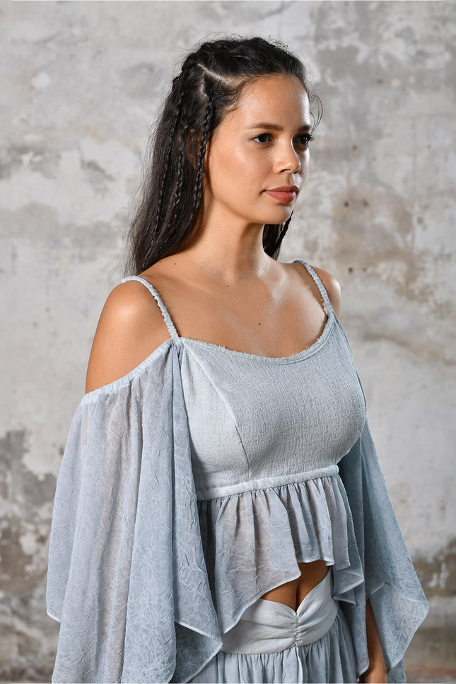 Zhenabia | VENUS Blouse in Baby Blue