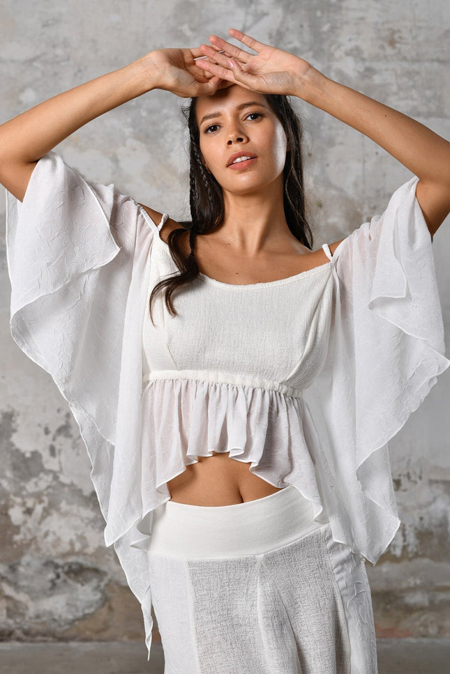 Zhenabia | VENUS Blouse in White