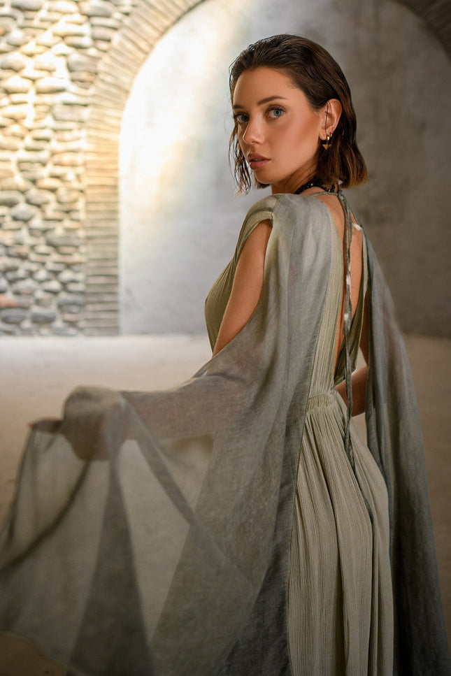 Zhenabia | FAIRY Dress in Khaki Green