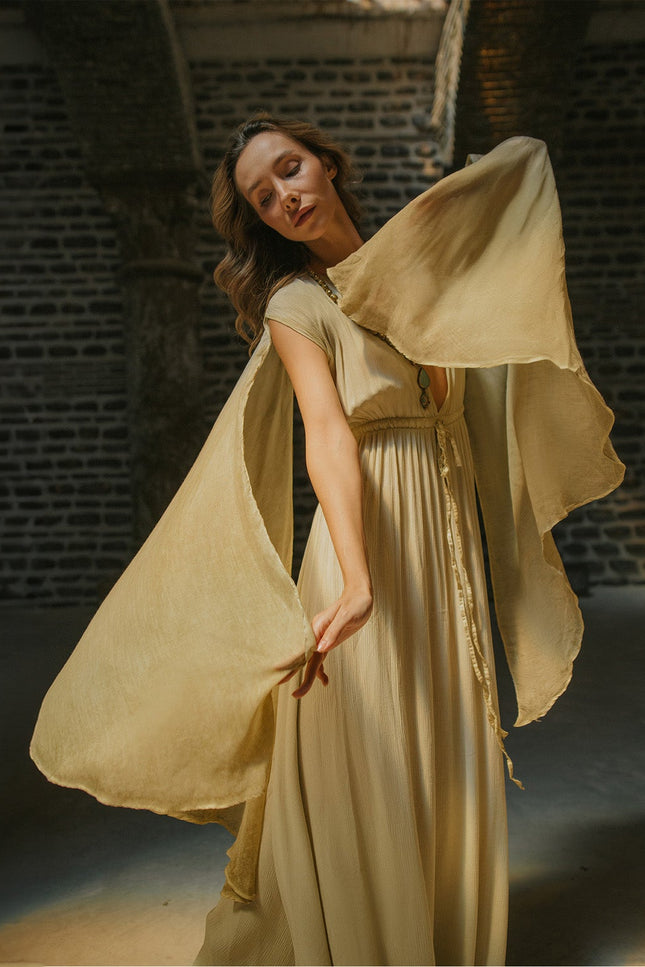 Zhenabia | FAIRY Dress in Vintage Lemon