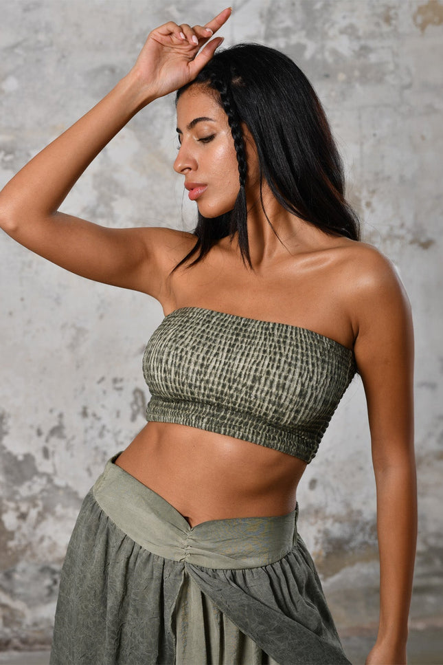 Zhenabia | HENA Body in Khaki Green