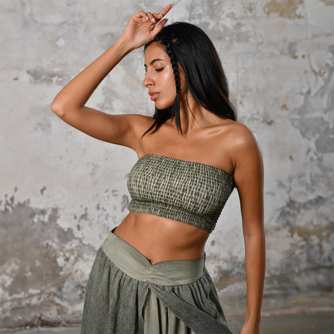 Zhenabia | HENA Body in Khaki Green