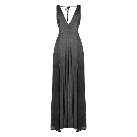 Zhenabia | ZHE Dress in Charcoal