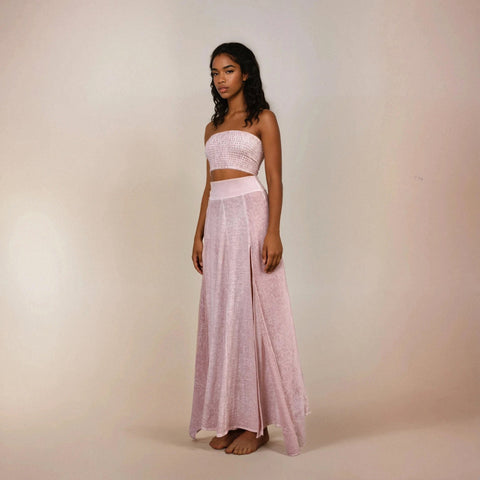 Zhenabia | ZHE Skirt in Powder Pink
