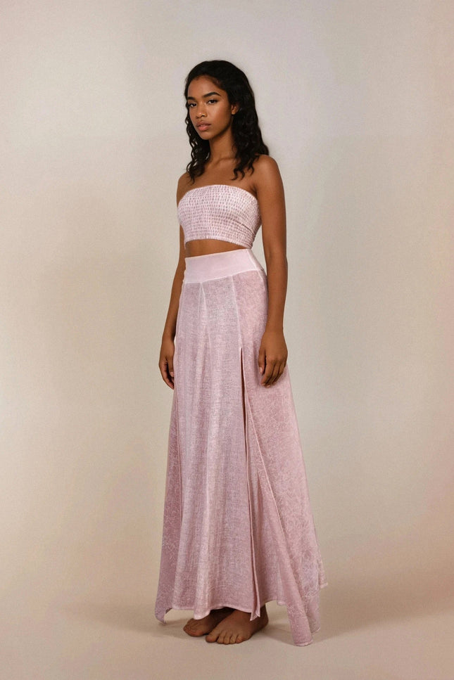 Zhenabia | ZHE Skirt in Powder Pink