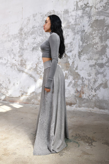 Zhenabia | ZHE Skirt in Light Gray
