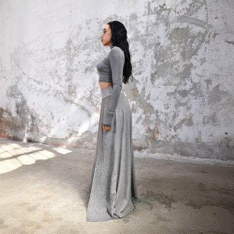 Zhenabia | ZHE Skirt in Light Gray