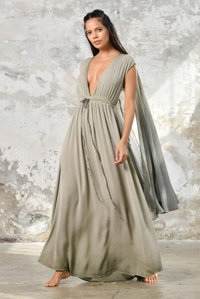 Zhenabia | FAIRY Dress in Khaki Green