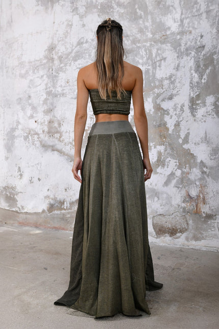Zhenabia | ZHE Skirt in Khaki Green