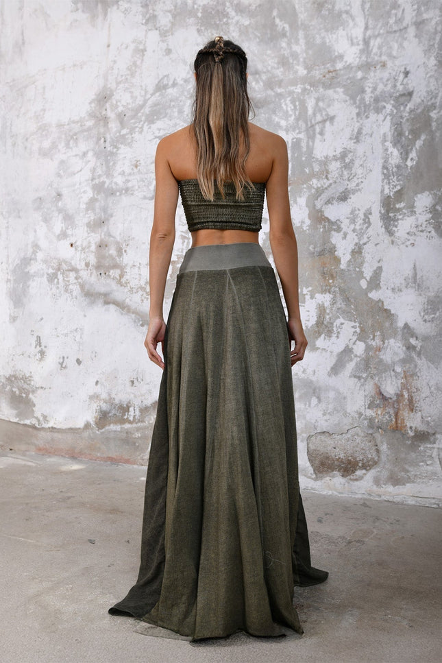 Zhenabia | ZHE Skirt in Khaki Green