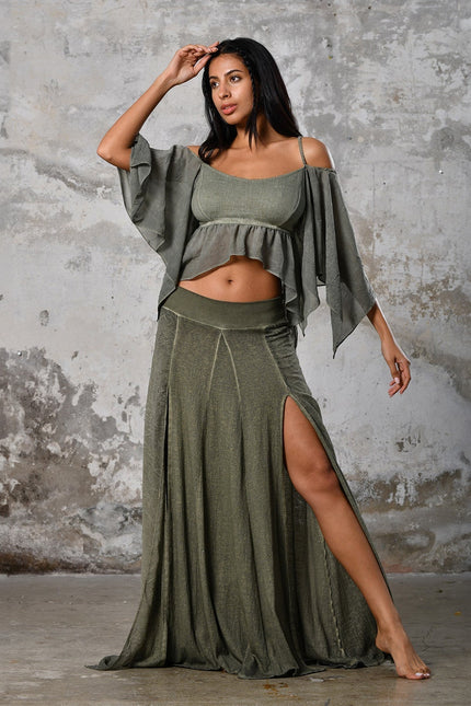 Zhenabia | VENUS Blouse in Khaki Green
