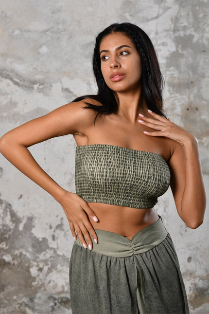 Zhenabia | HENA Body in Khaki Green