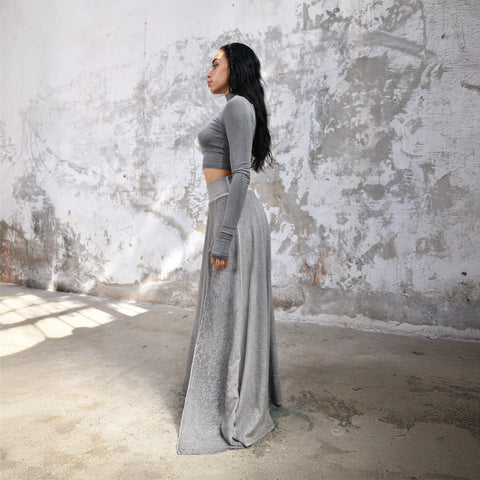 Zhenabia | ZHE Skirt in Light Gray