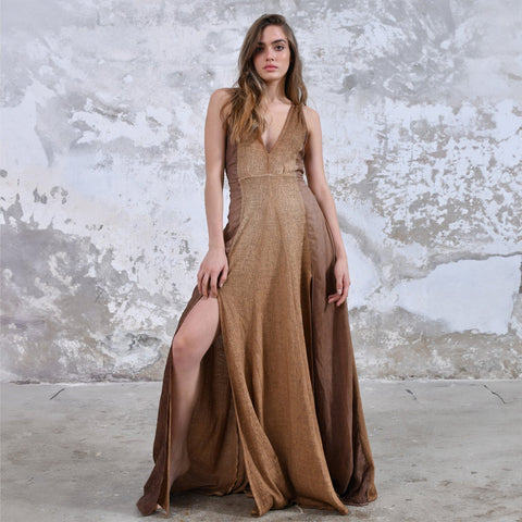 Zhenabia | ZHE Dress in Desert Sand