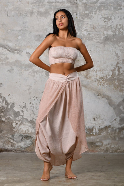 Zhenabia | Gaia Salvar in Powder Pink