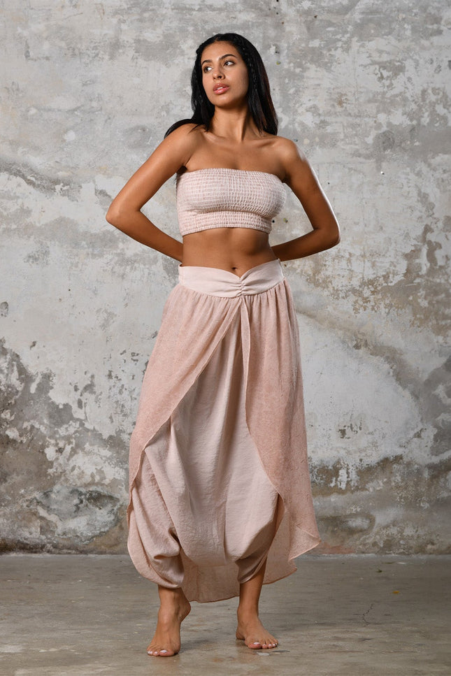 Zhenabia | Gaia Salvar in Powder Pink