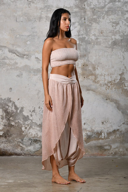 Zhenabia | Gaia Salvar in Powder Pink