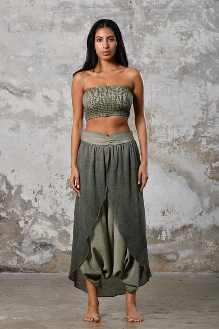 Zhenabia | HENA Body in Khaki Green