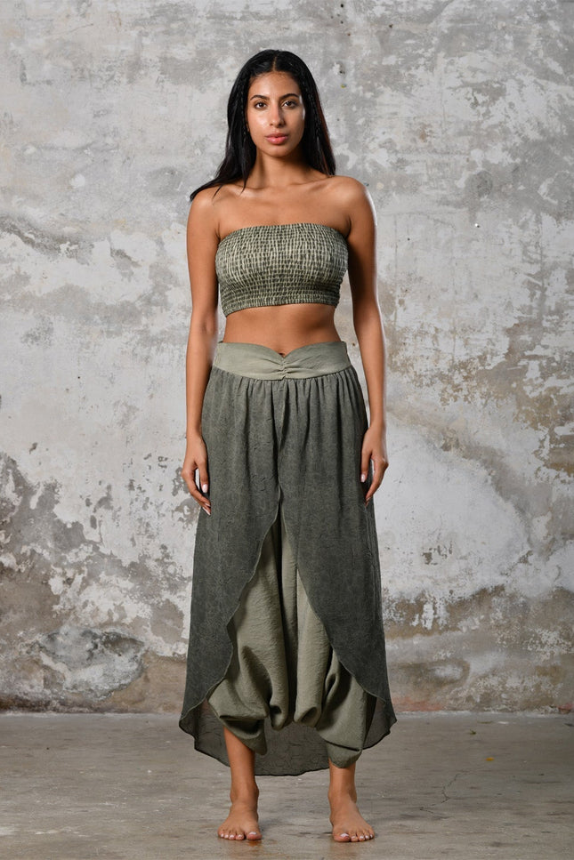 Zhenabia | HENA Body in Khaki Green