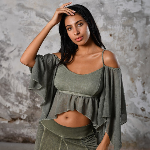 Zhenabia | VENUS Blouse in Khaki Green