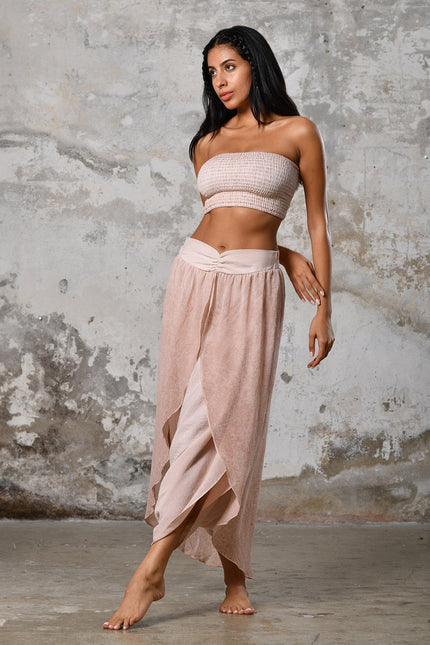 Zhenabia | Gaia Salvar in Powder Pink