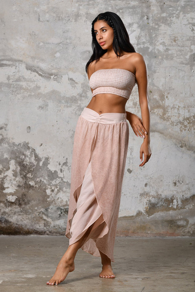 Zhenabia | Gaia Salvar in Powder Pink