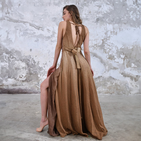 Zhenabia | ZHE Dress in Desert Sand