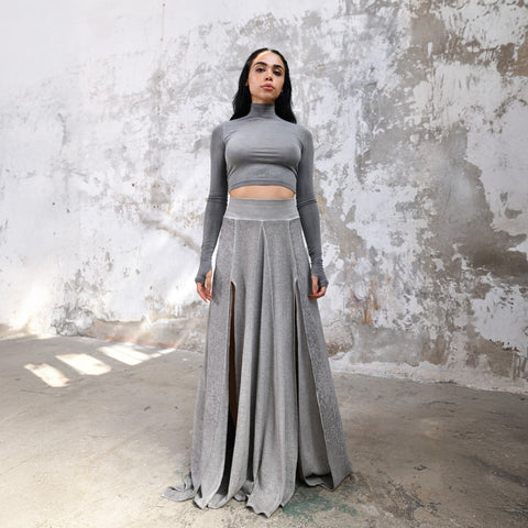 Zhenabia | ZHE Skirt in Light Gray
