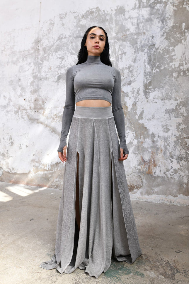 Zhenabia | ZHE Skirt in Light Gray