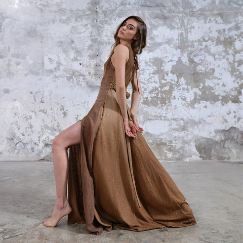 Zhenabia | ZHE Dress in Desert Sand