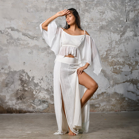 Zhenabia | VENUS Blouse in White