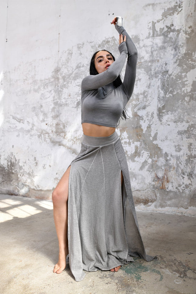 Zhenabia | ZHE Skirt in Light Gray