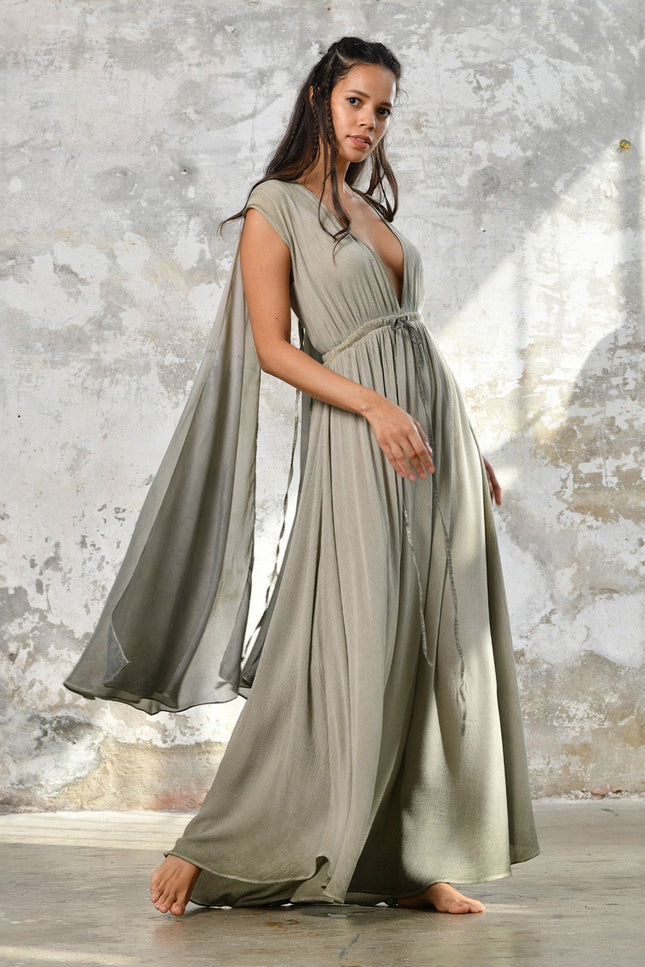 Zhenabia | FAIRY Dress in Khaki Green